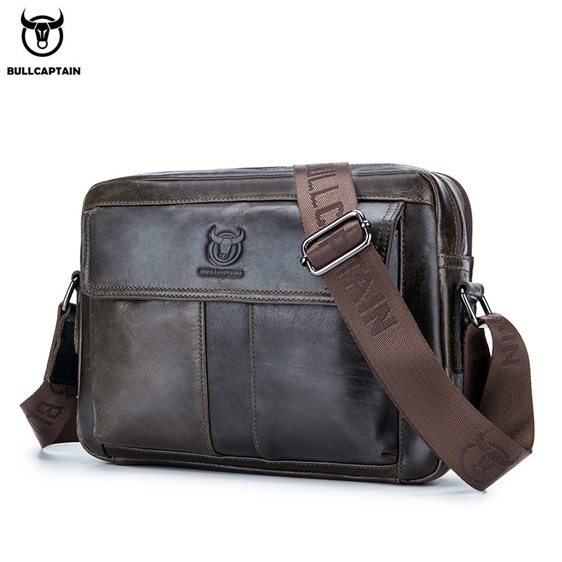 Leather Work Handbag - BULLCAPTAIN Borsa a tracolla da uomo