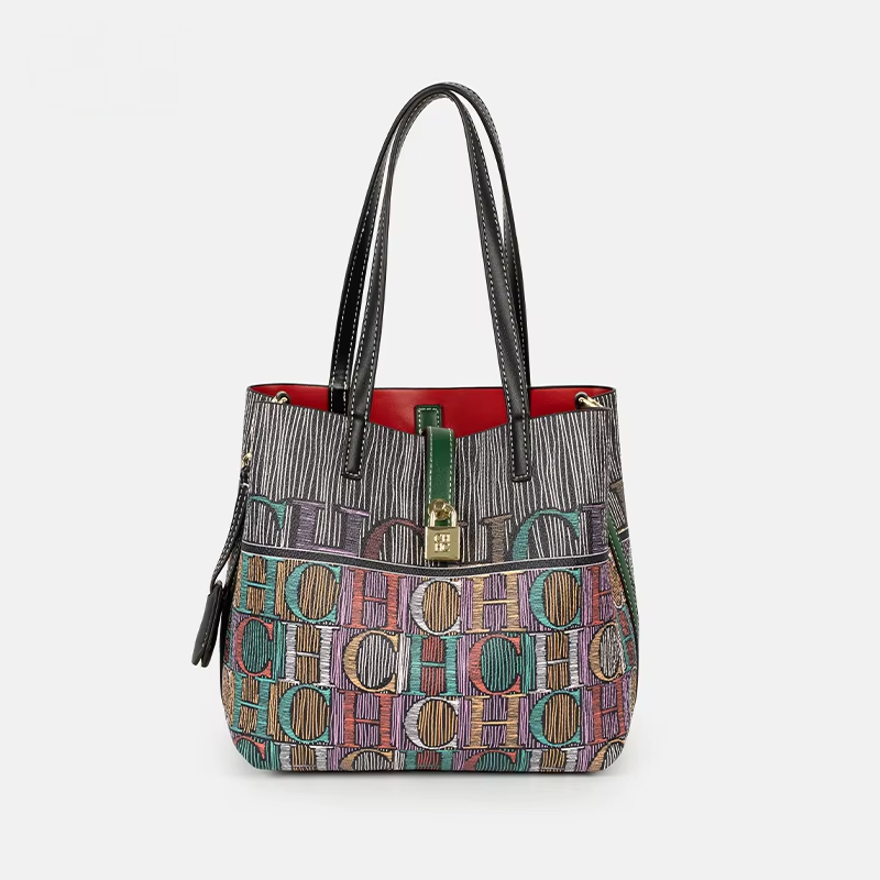 Leatherworking Classic - Borsa a secchiello CH Art stampata