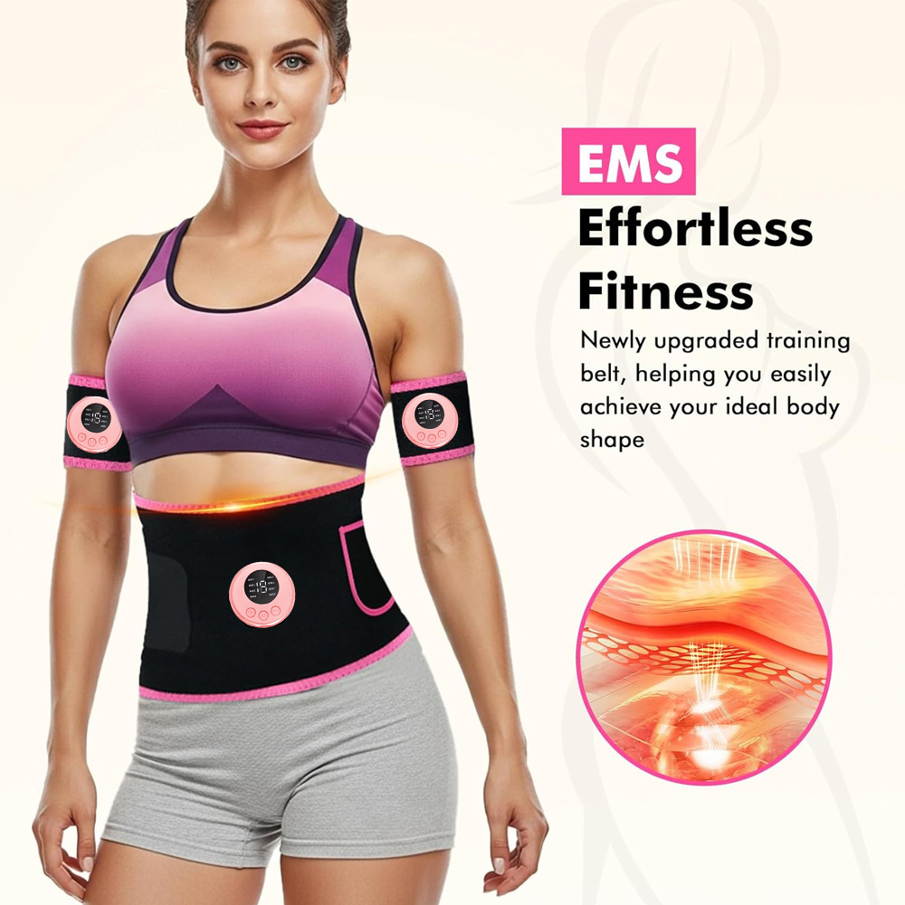 Leather Workout Belt - Stimolatore Muscolare EMS - Cintura Tonificante