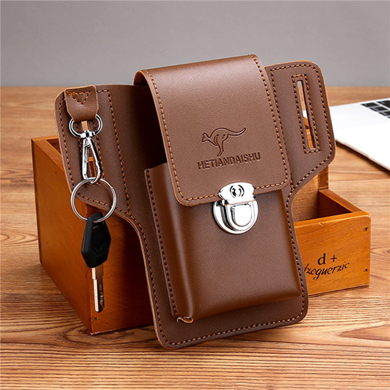Leatherwork Fasteners - Borsa da cintura per telefono per