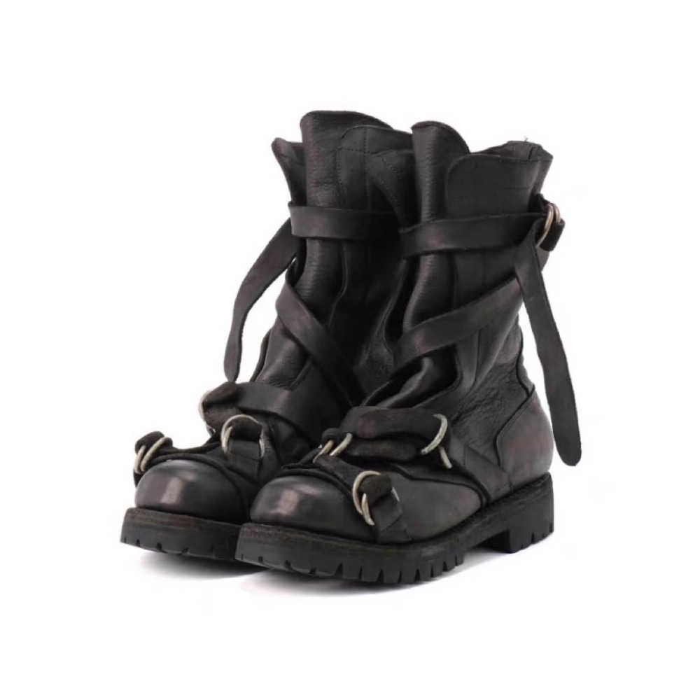 Leatherwork Fasteners - Stivali da moto in pelle da