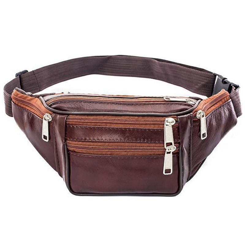 Leatherwork Fasteners - Marsupio da uomo in pelle sottile