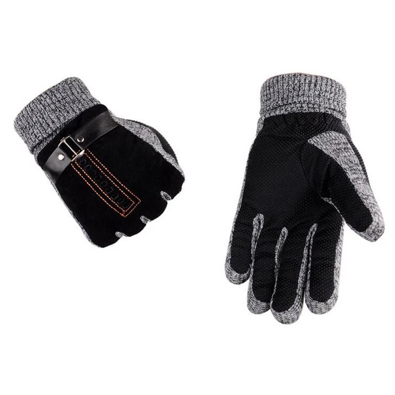 Guanti di lana lavorati a magl - Leather Work Winter Gloves recensione e prezzo